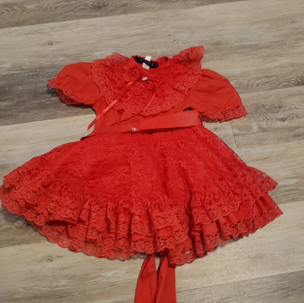 Red girls dress